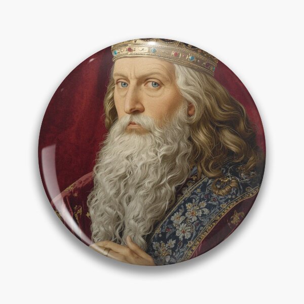 Item preview,  Medieval portrait of old King Alfred the Great of England designed and sold by Vintage Designs +.
