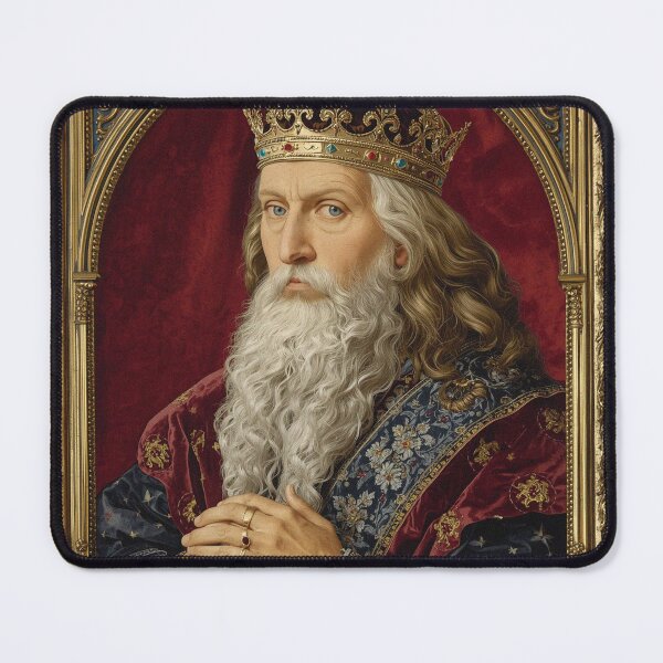 Item preview, Medieval portrait of old King Alfred the Great of England designed and sold by Vintage Designs +.
