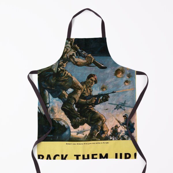 Item preview, Vintage WWII British Propaganda Poster | Support Airborne Army | Paratroopers in Action | Back Them Up | Military Art Print designed and sold by artofuniverse.