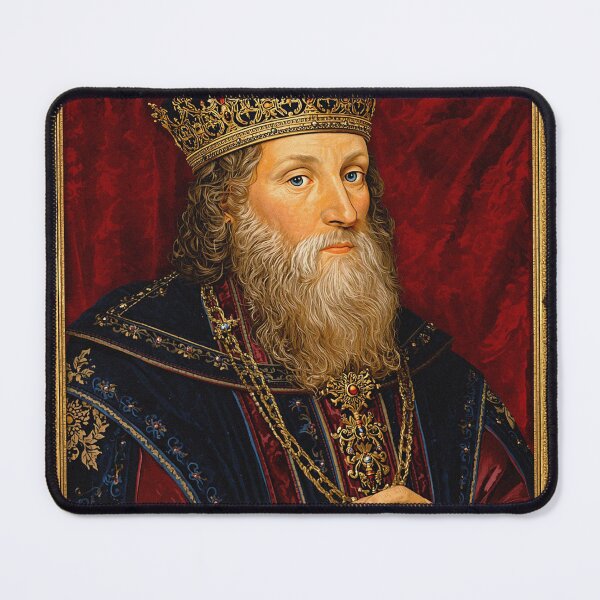Item preview, Medieval portrait of old King Alfred the Great of England designed and sold by Vintage Designs +.