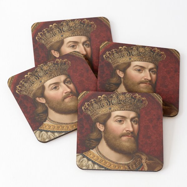 Item preview, Medieval portrait old King Cnut of England designed and sold by Vintage Designs +.