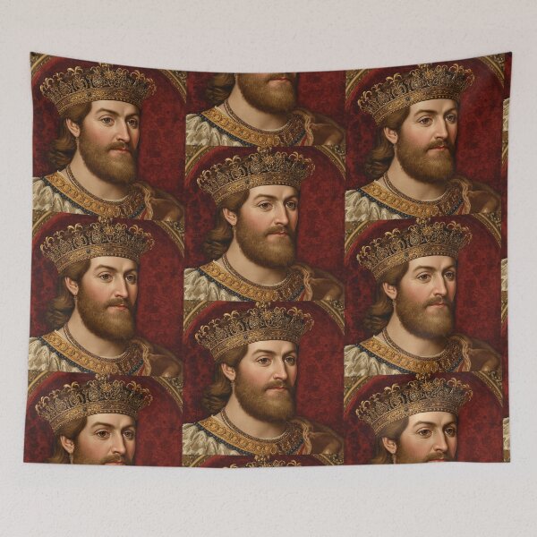 Item preview, Medieval portrait old King Cnut of England designed and sold by Vintage Designs +.