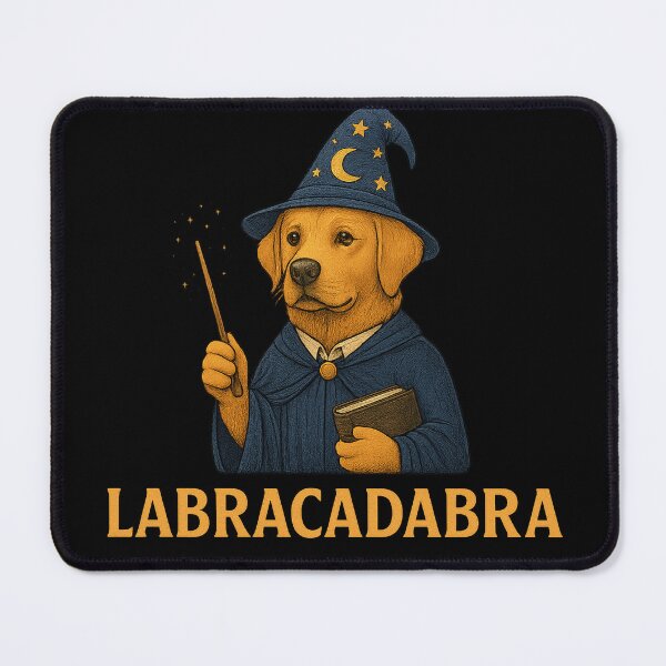 Item preview, Labracadabra – Magical Labrador Wizard Design designed and sold by CritterSquad.