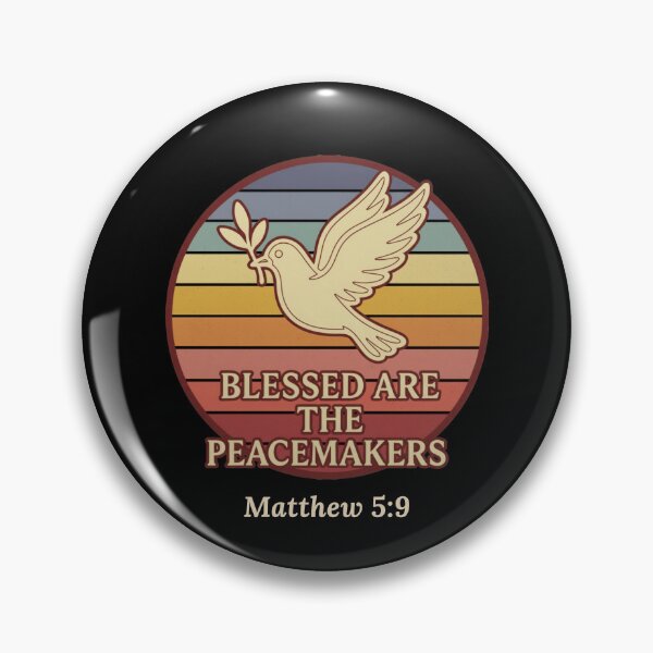 Item preview, Blessed Are the Peacemakers – Dove with Olive Branch on Sunset Circle  designed and sold by BuenCamino.Store.