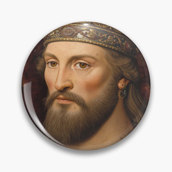 Item preview,  Medieval portrait old King Cnut of England designed and sold by Vintage Designs +.