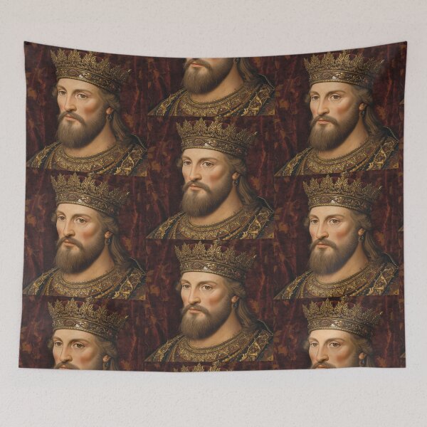 Item preview,  Medieval portrait old King Cnut of England designed and sold by Vintage Designs +.