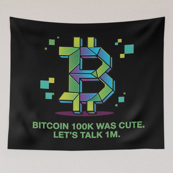 Item preview, Bitcoin 100k was cute, let's talk 1M, bitcoin crypto designed and sold by NoetherSym.