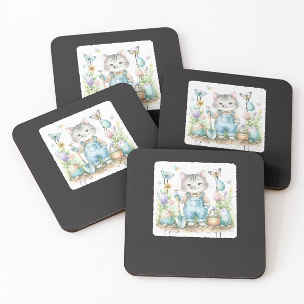 Item preview, Cat-Gardener-In-Overalls-Planting-Holiday-Egg-Flower-Bed designed and sold by broxohnase.