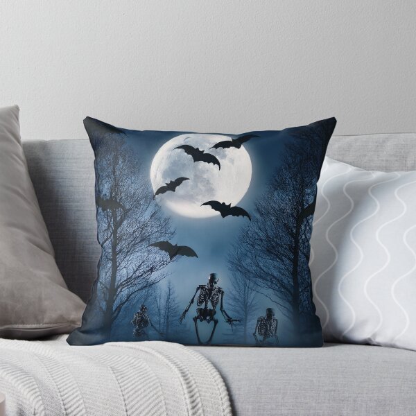 Item preview, Bats and scary skeletons under a full moon designed and sold by Photopat.