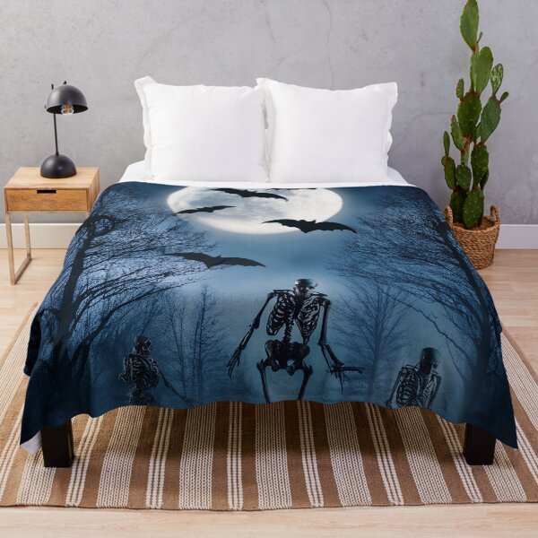 Item preview, Bats and scary skeletons under a full moon designed and sold by Photopat.