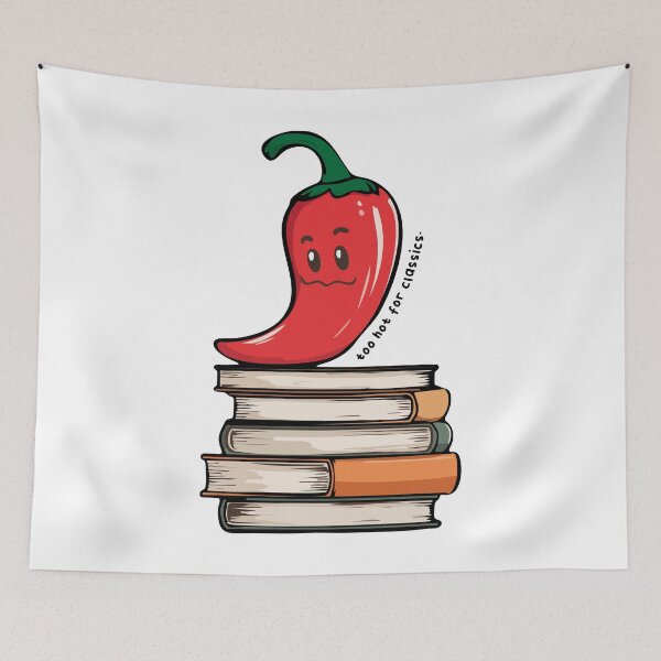 Item preview, Hot Reads | Funny BookTok design with chili on a stack of books designed and sold by idgafstudio.ch.