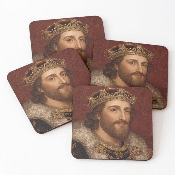 Item preview, Medieval portrait old King Cnut of England designed and sold by Vintage Designs +.