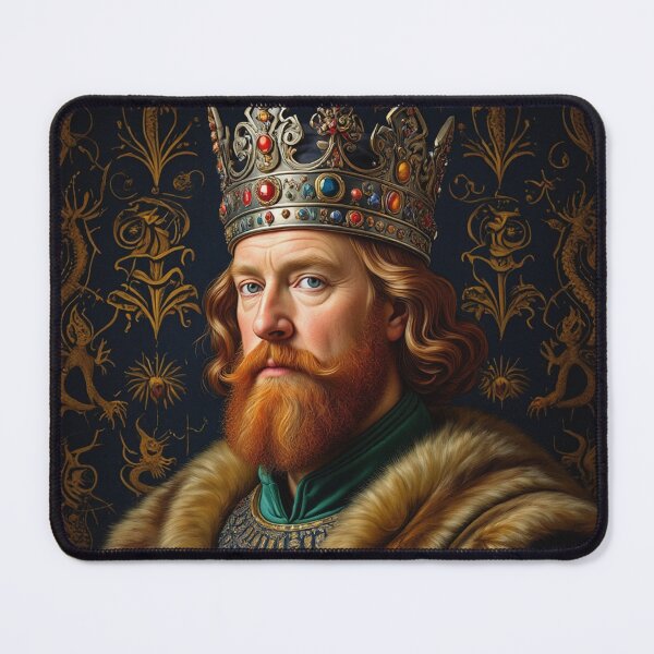 Item preview, Ornate portrait of the Viking King of England King Cnut designed and sold by Vintage Designs +.