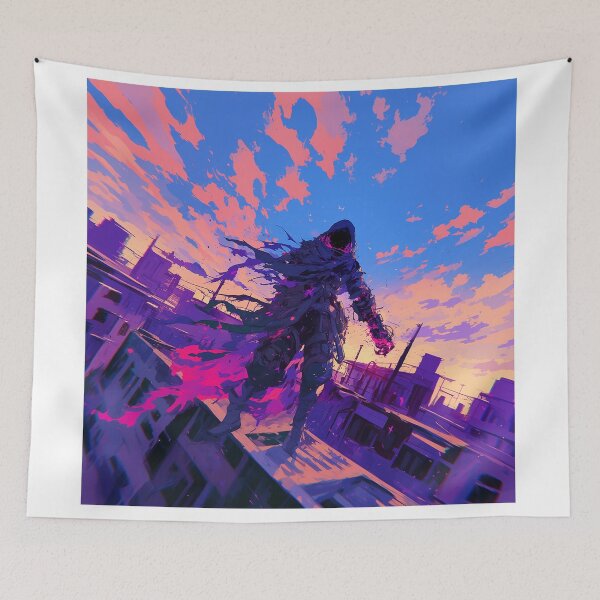Item preview, Assassin Rooftop Silhouette with Glitch designed and sold by Christian Weiss.