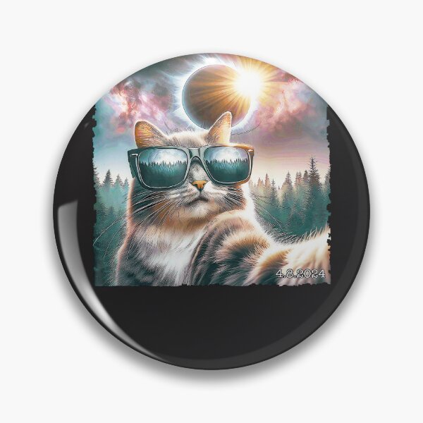 Item preview, Cat-Glasses-Taking-A-Selfie-With-Solar-2024-Eclipse-(1) designed and sold by broxohnase.