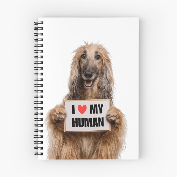 Item preview, Cute Afghan Hound dog with Signboard I love my Human  designed and sold by LazyOwlStore.