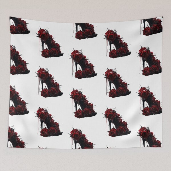 Item preview, Dark Red Rose High Heel – Gothic Stiletto with Blood and Elegant Fashion Design designed and sold by ParaSiempreS.
