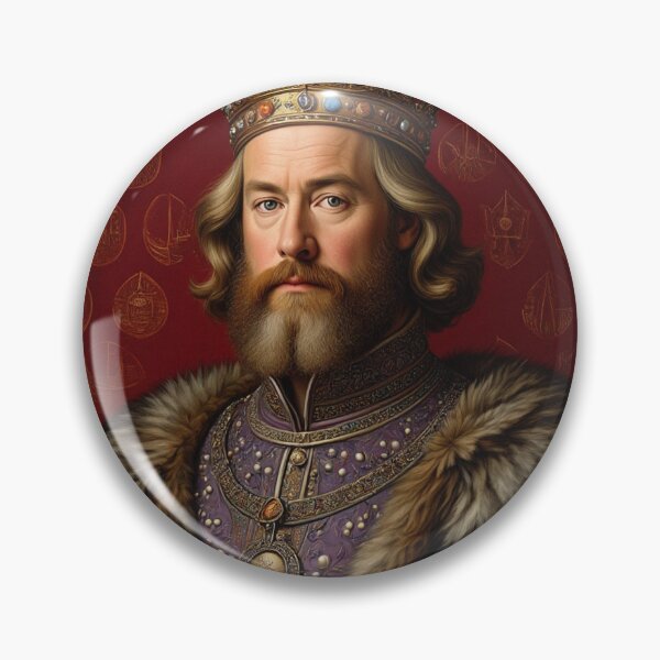 Item preview, Ornate portrait of the Viking King of England King Cnut designed and sold by Vintage Designs +.