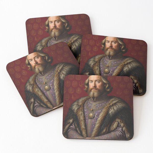Item preview, Ornate portrait of the Viking King of England King Cnut designed and sold by Vintage Designs +.