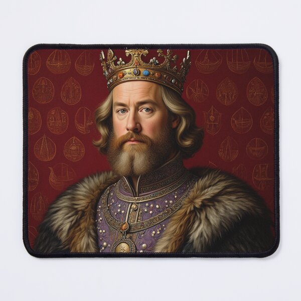 Item preview, Ornate portrait of the Viking King of England King Cnut designed and sold by Vintage Designs +.
