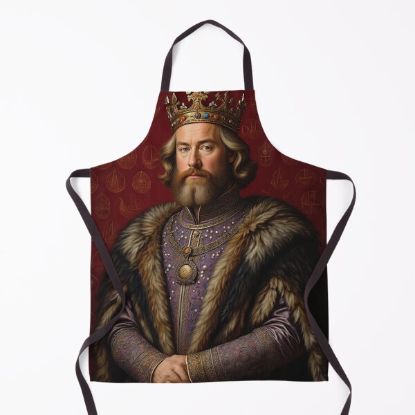 Item preview, Ornate portrait of the Viking King of England King Cnut designed and sold by Vintage Designs +.