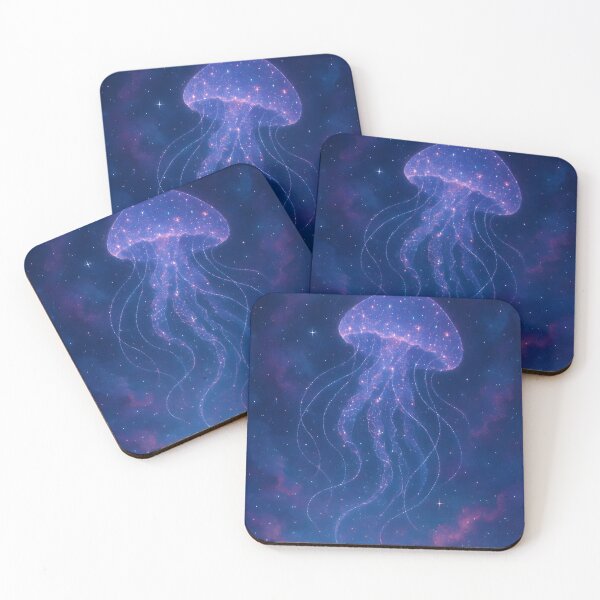Item preview, Cosmic Starry Jellyfish floating in the galaxy designed and sold by BumbleVee ☀️.
