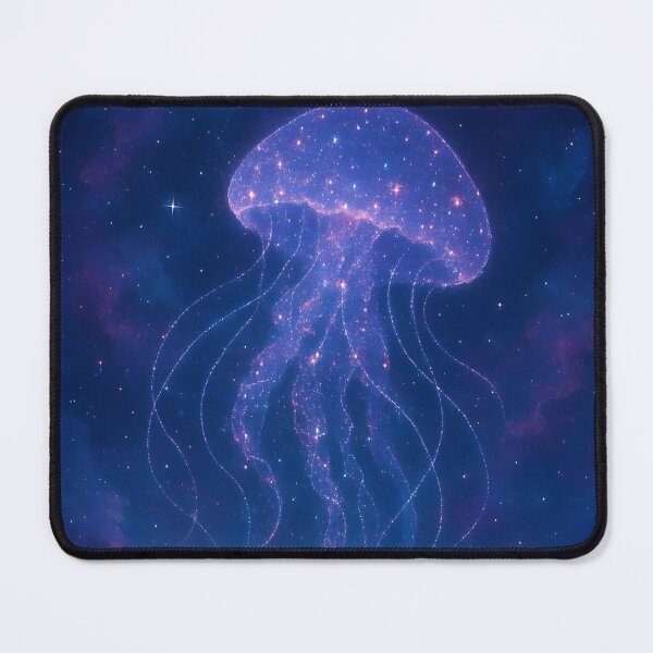 Item preview, Cosmic Starry Jellyfish floating in the galaxy designed and sold by BumbleVee ☀️.