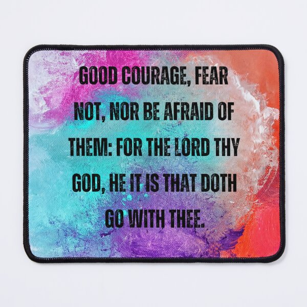 Item preview, Deuteronomy 31:6 Bible Verse – Be Strong and Courageous Scripture Art designed and sold by BibleLines.