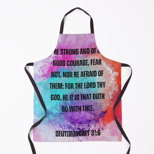 Item preview, Deuteronomy 31:6 Bible Verse – Be Strong and Courageous Scripture Art designed and sold by BibleLines.