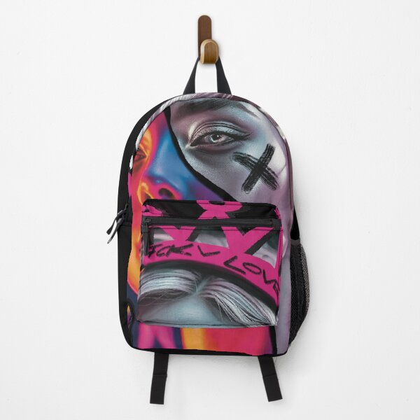 Item preview, Colorful Neon Portrait – Crown "Fckv Love" Graffiti Art Design designed and sold by Pandositive.