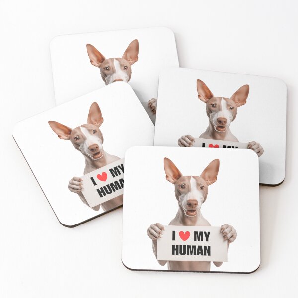 Item preview, Lindo perro American Hairless Terrier con letrero Amo a mi humano designed and sold by LazyOwlStore.
