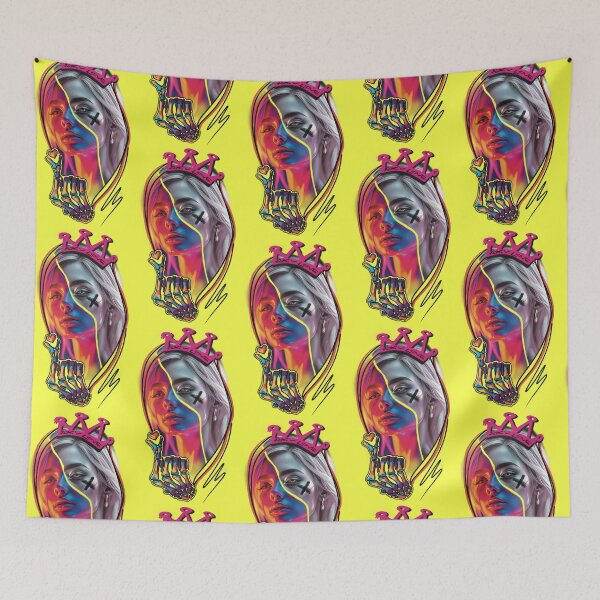 Item preview, Colorful Neon Portrait – Crown "Fckv Love" Graffiti Art Design designed and sold by Pandositive.