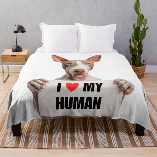 Item preview, Cute American Hairless Terrier dog with Signboard I love my Human designed and sold by LazyOwlStore.