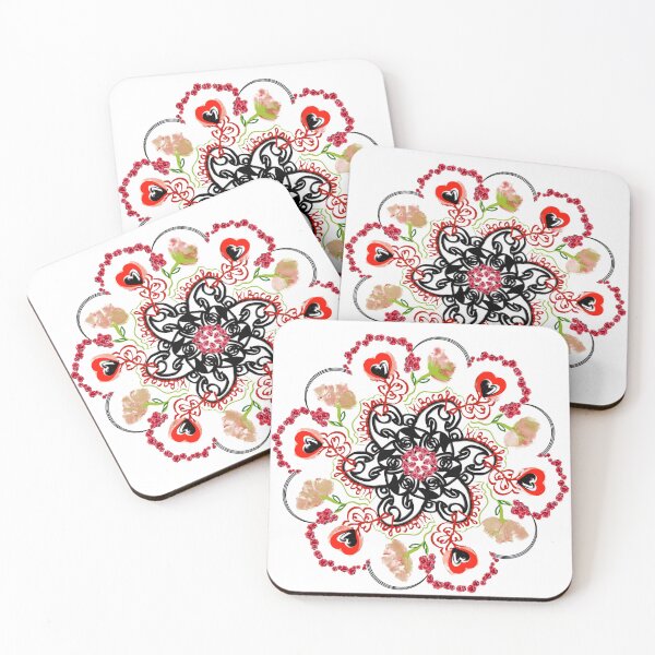 Item preview, Hearts and roses in white designed and sold by Skeletaimpera.