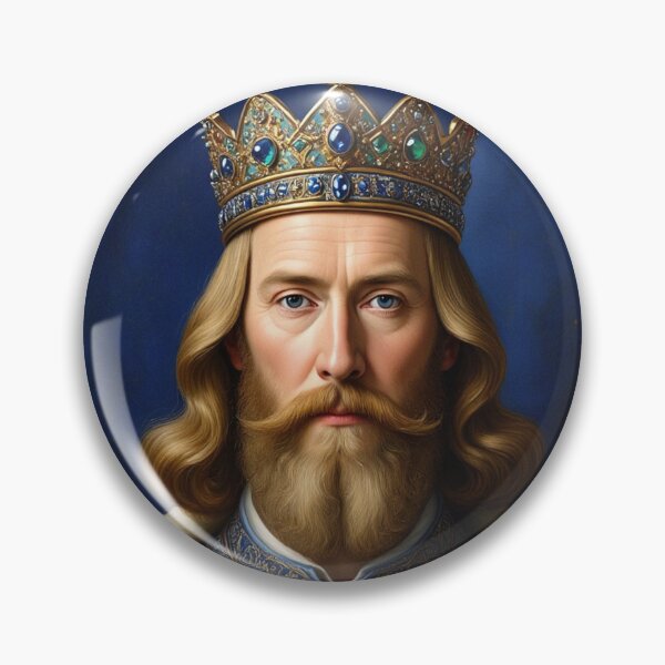 Item preview, Ornate portrait of  King Alfred the Great of England designed and sold by Vintage Designs +.