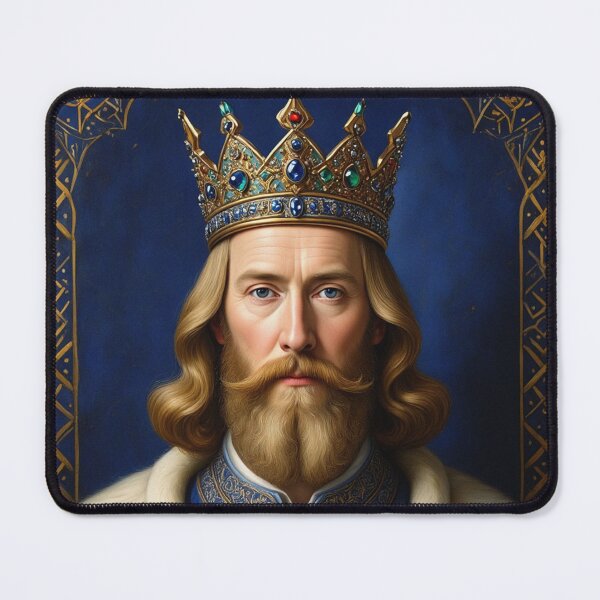 Item preview, Ornate portrait of King Alfred the Great of England designed and sold by Vintage Designs +.