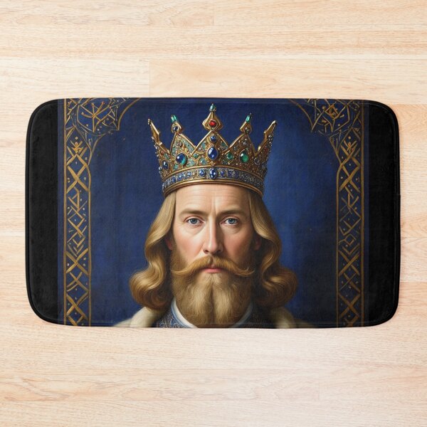 Item preview, Ornate portrait of  King Alfred the Great of England designed and sold by Vintage Designs +.