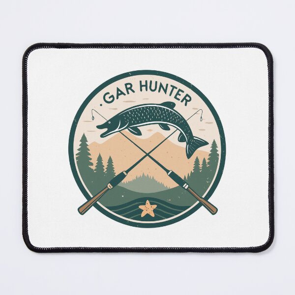Item preview, Gar Hunter Vintage Fishing Badge – Alligator Gar Silhouette Retro Emblem Design designed and sold by VividOrganica.