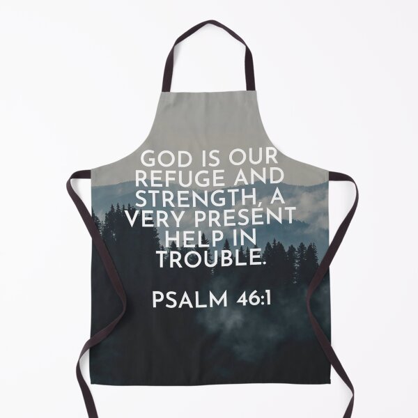 Item preview, Psalm 46:1 Bible Verse – God Is Our Refuge and Strength Scripture Art designed and sold by BibleLines.