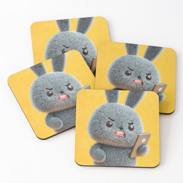 Item preview, Cute Cartoon Angry Bunny designed and sold by FrostyFrisby.