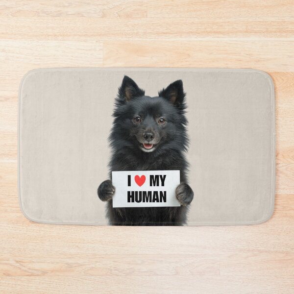 Item preview, Cute Schipperke dog with Signboard I love my Human  designed and sold by LazyOwlStore.