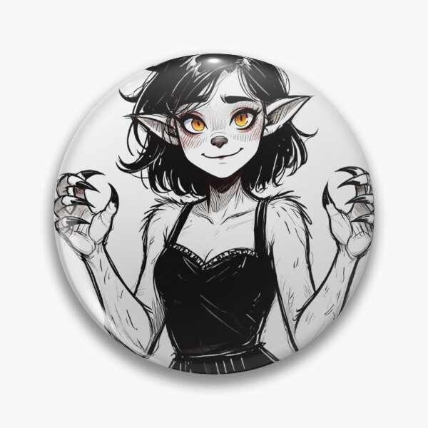 Item preview, Cute little werewolf girl illustration designed and sold by Vintage Designs +.