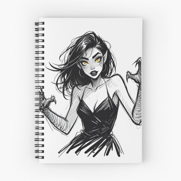 Item preview, Cute yet beautiful fiery werewolf girl illustration designed and sold by Vintage Designs +.