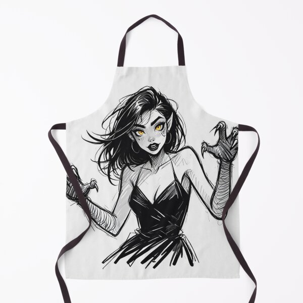 Item preview, Cute yet beautiful fiery werewolf girl illustration designed and sold by Vintage Designs +.