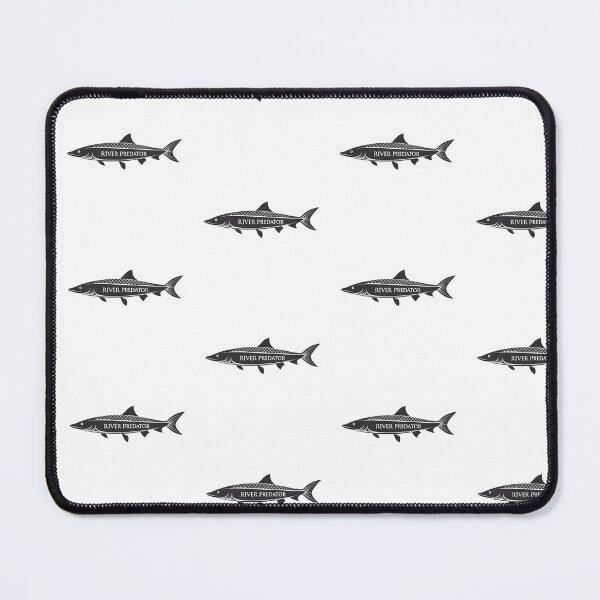 Item preview, River Predator Gar Fish – Minimalist Line Art Silhouette Black & White Design designed and sold by VividOrganica.