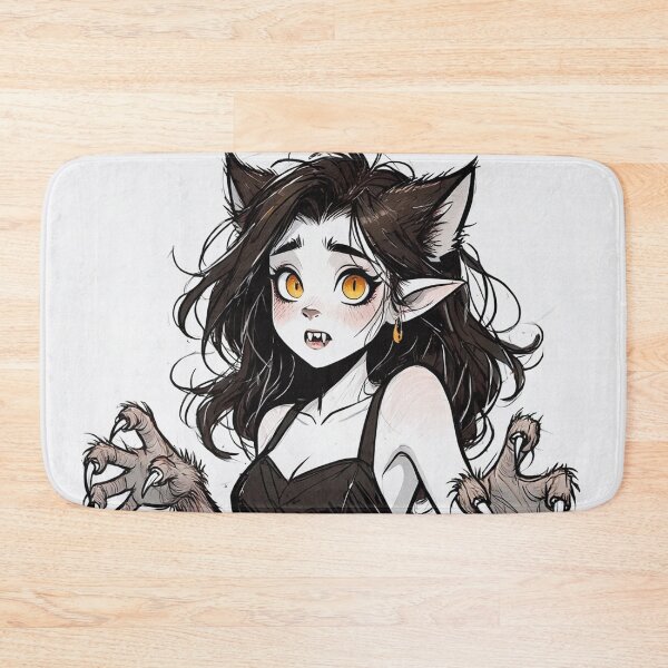 Item preview,  Cute little werewolf girl illustration designed and sold by Vintage Designs +.