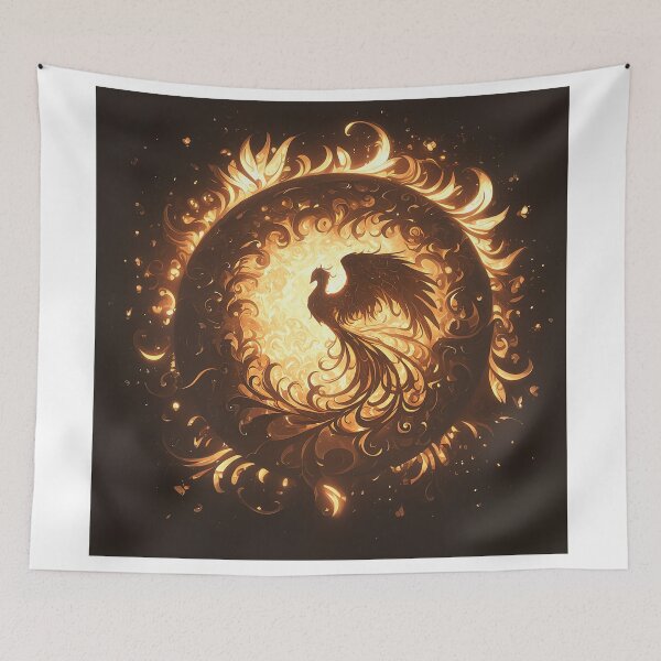 Item preview, Phoenix Rising Silhouette in Flames designed and sold by Christian Weiss.