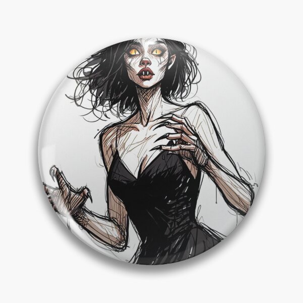 Item preview, Cute yet creepy and  beautiful fiery werewolf girl illustration designed and sold by Vintage Designs +.