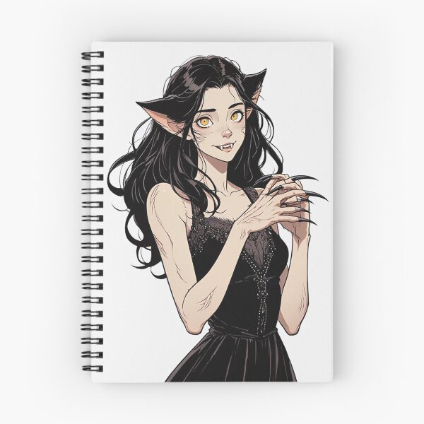 Item preview, Cute yet beautiful fiery werewolf girl illustration designed and sold by Vintage Designs +.