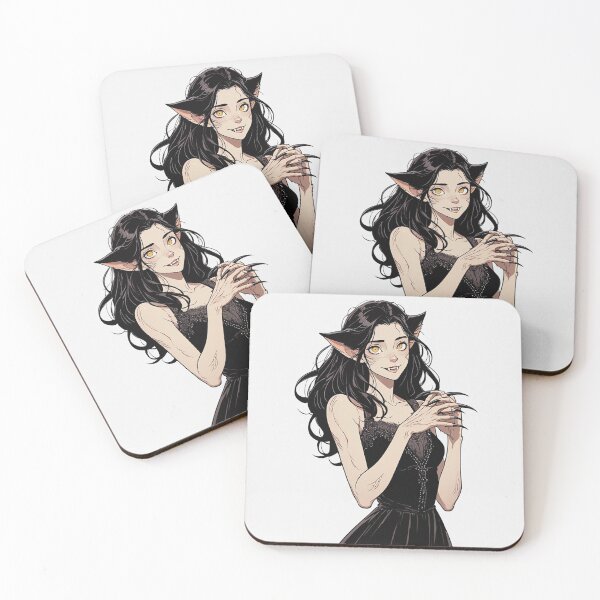 Item preview, Cute yet beautiful fiery werewolf girl illustration designed and sold by Vintage Designs +.